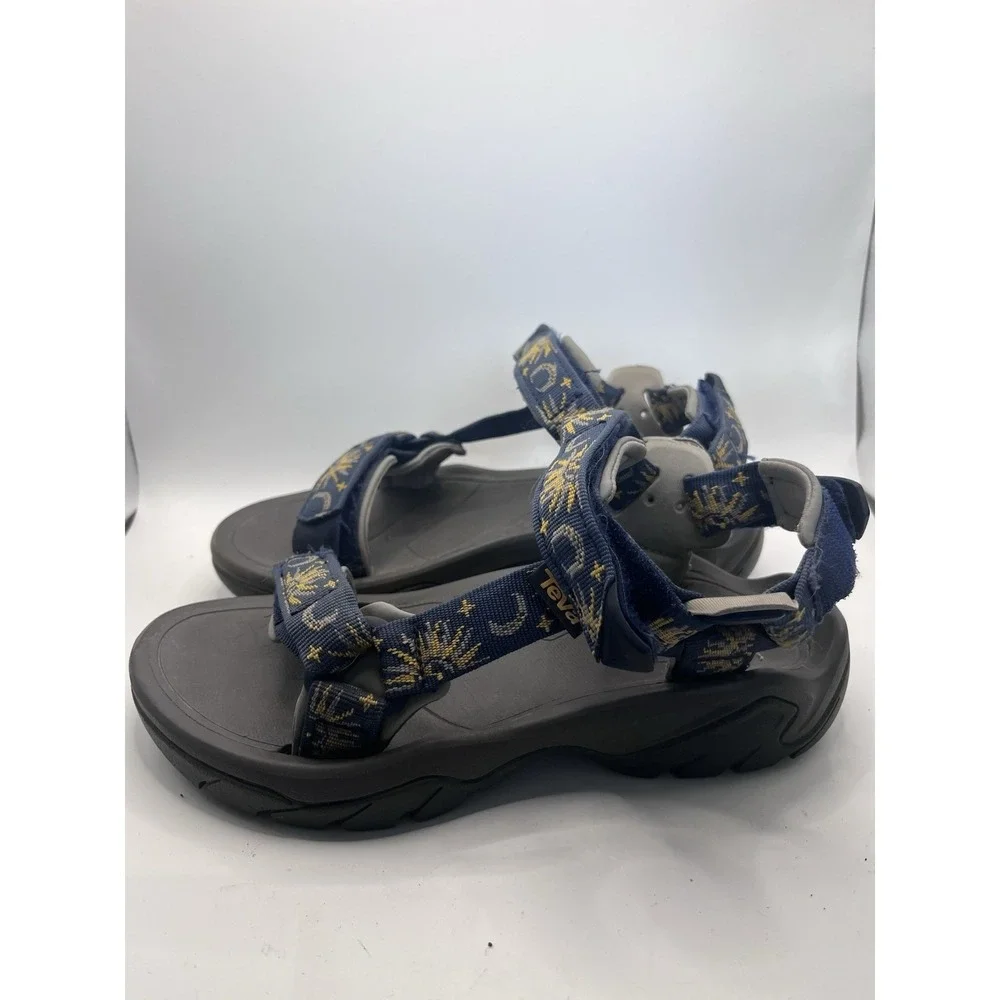Teva Women's 7.5 Hook & Loop Adjustable Strap Sandals Blue/Gray